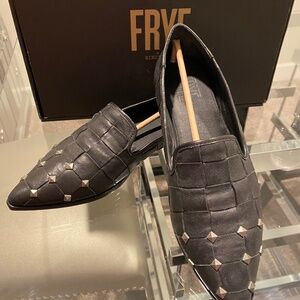 Frye leather Kenzie studded flats